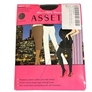 Spanx Assets Marvelous Mama Terrific Tights Maternity‎ Opaque Stripe Black